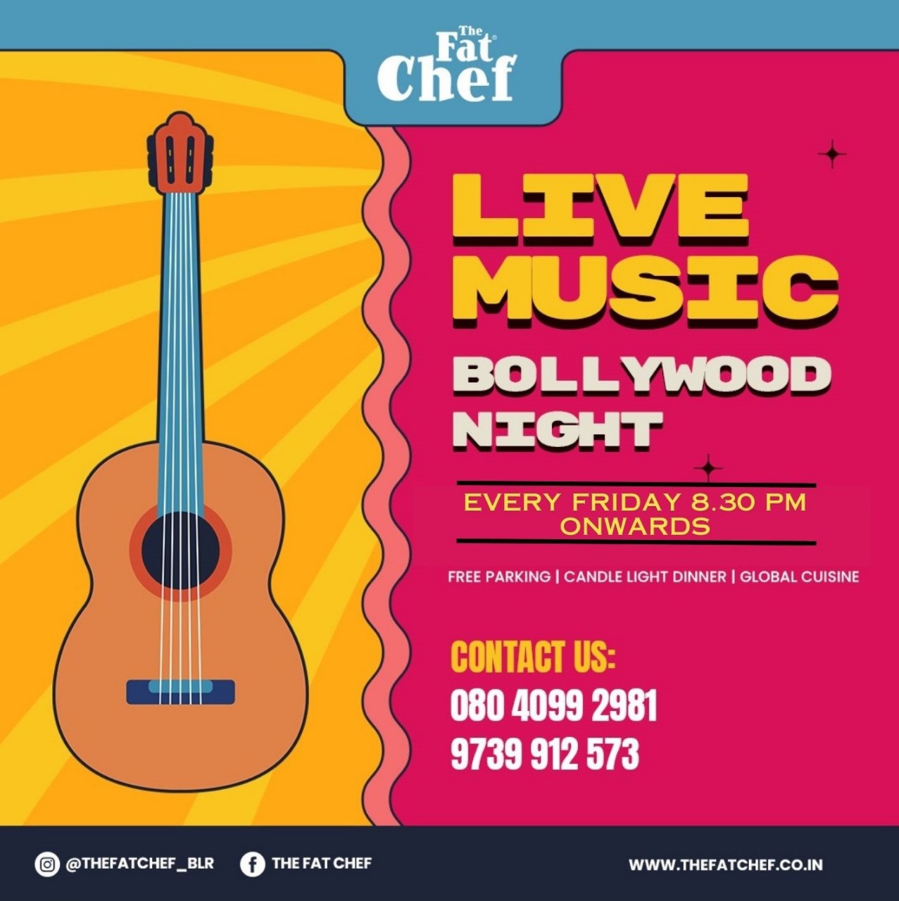 Bollywood Beats and Spice at The Fat Chef: A Friday Night Escape in Bangalore feat Shaayantan - The Fat Chef Restaurant Blog